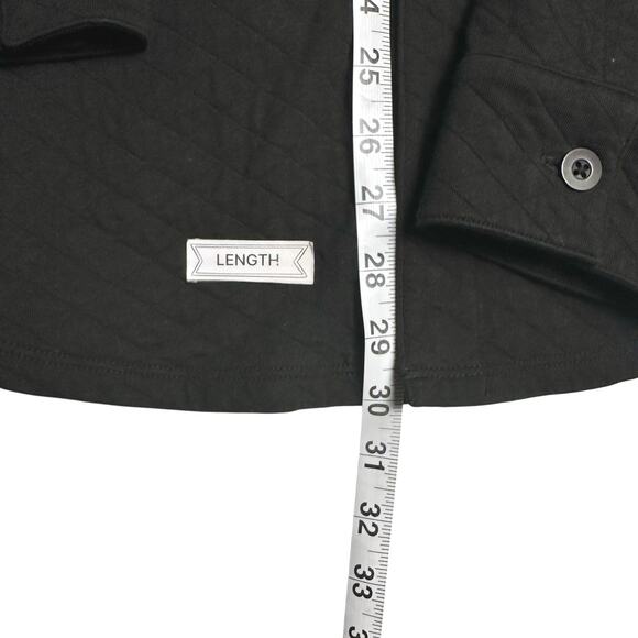 Vince. | Men | Quilted Double Knit Black Button Up Shirt Jacket | Size XL - Picture 7 of 16